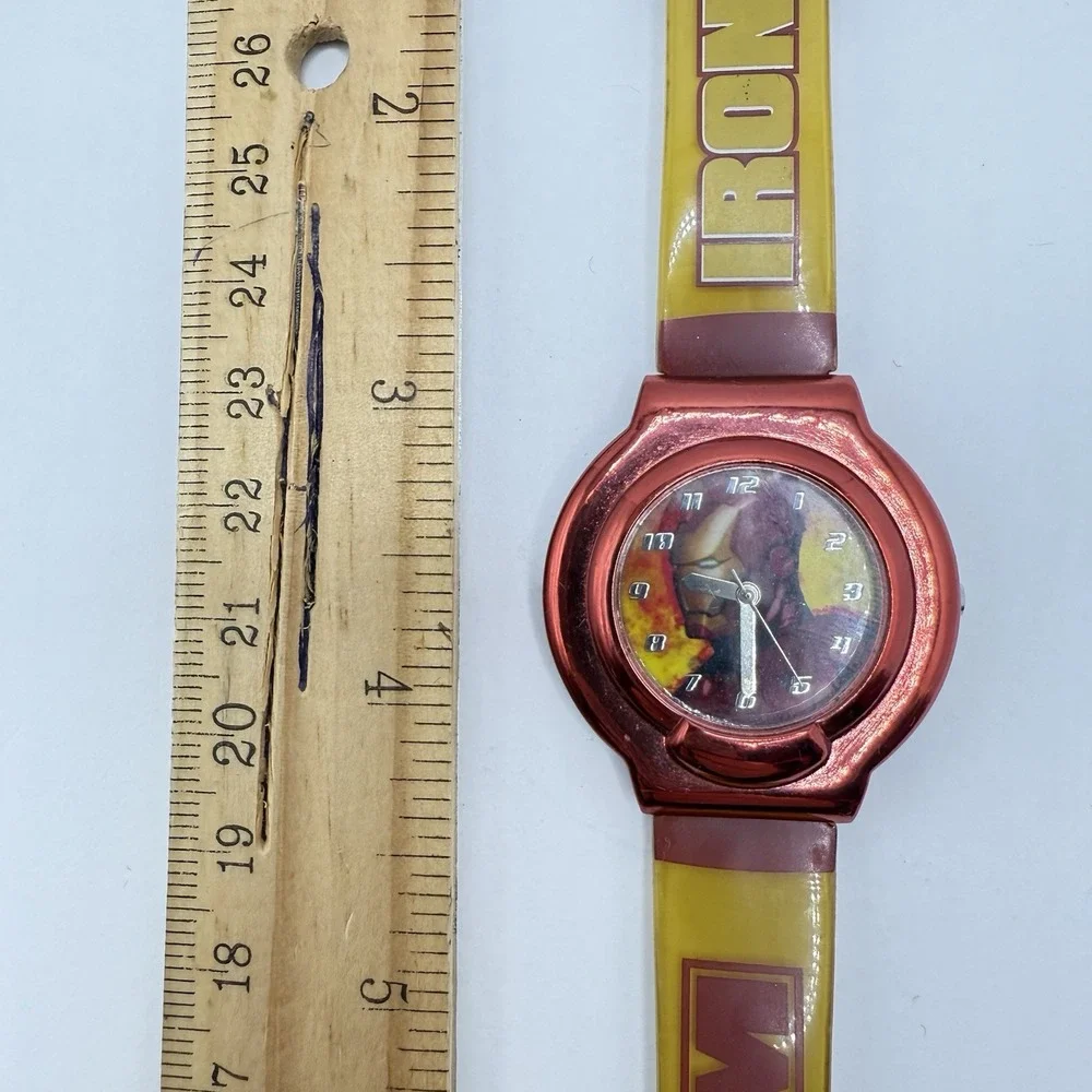 Rare! IRON MAN Watch Red Yellow Avengers Comics Collectibles 2009 NEW BATTERY